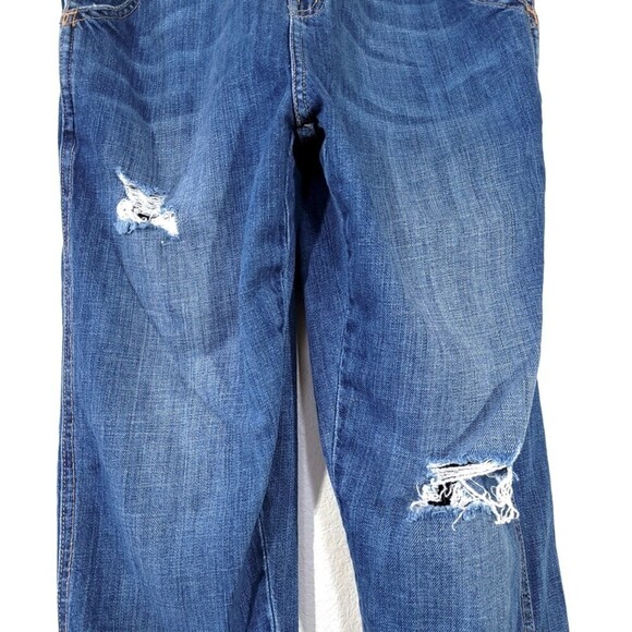 CURRENT/ELLIOTT Ranch Hand Overall Traveler Destroy Western Denim Jumpsuit Small - Picture 4 of 11